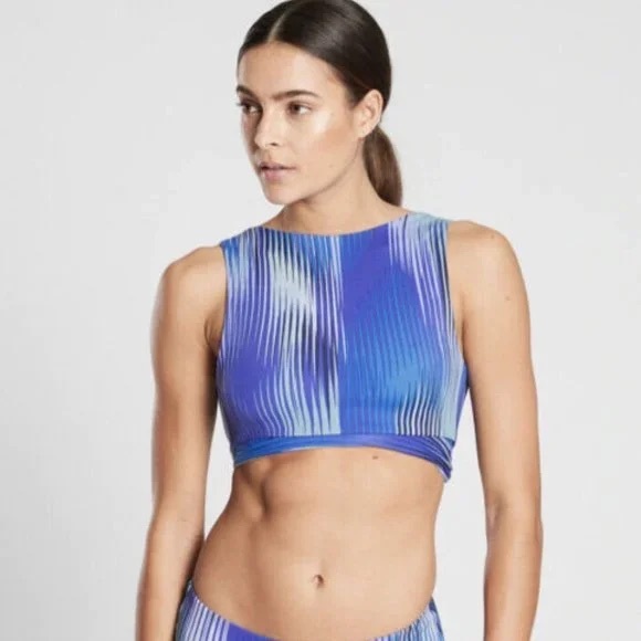 Athleta 2020 IBIZA Convertible Bikini Top ONLY Wrap Blue Women's Size S, NWT - Picture 2 of 13